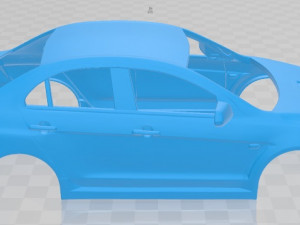mitsubishi lancer evolution x 2009 printable body car Modèles 3D en vedette