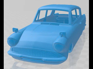 Anglia saloon 2 door 105e 1967 printable body car 3D Print Model