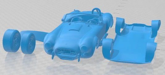 Shelby Cobra 427 Printable Car 3D Print Model .c4d .max .obj .3ds .fbx .stl .blend 