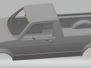 volkswagen golf caddy printable body car 3D Print Model