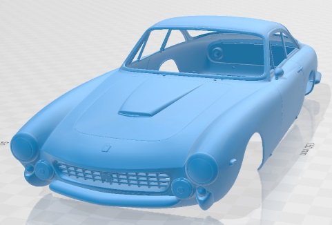 Ferrari 250 GT Berlinetta Lusso 1962 Printable Body Car 3D प्रिंट मॉडल .c4d .max .obj .3ds .fbx .stl .blend 