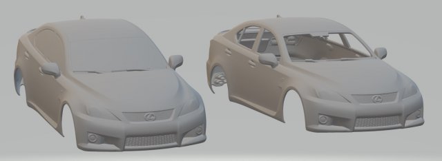 lexus isf printable body car Model do druku 3D .c4d .max .obj .3ds .fbx .stl .blend 