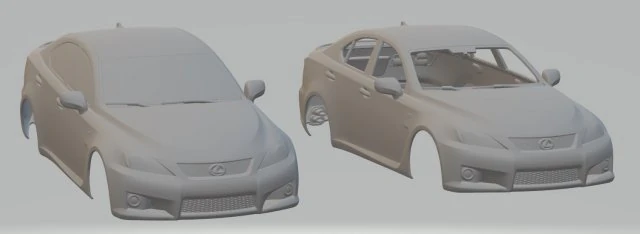 lexus isf printable body car 3D Print Model .c4d .max .obj .3ds .fbx .stl .blend 