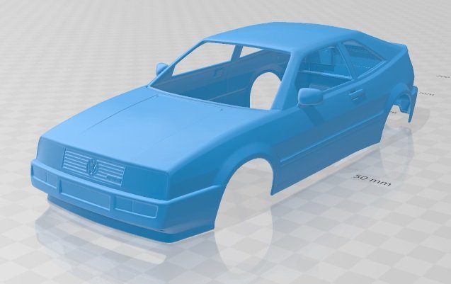 volkswagen corrado g60 1988 printable body car 3D-Druckmodell .c4d .max .obj .3ds .fbx .stl .blend 