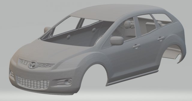 mazda cx-7 crossover printable body car Modello di stampa 3D .c4d .max .obj .3ds .fbx .stl .blend 