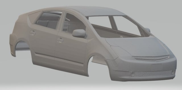 toyota prius printable body car Modèles 3D en vedette .c4d .max .obj .3ds .fbx .stl .blend 