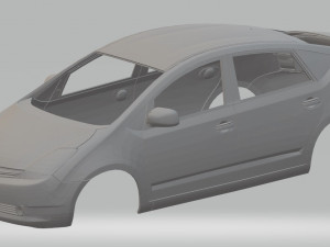 toyota prius printable body car Modèles 3D en vedette