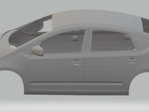 toyota prius printable body car Modèles 3D en vedette