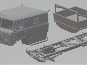 gaz 66 printable truck Modèles 3D en vedette