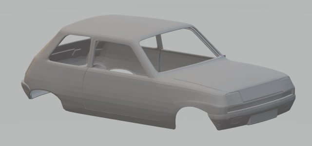 renault 5 printable body car 3Dプリントモデル .c4d .max .obj .3ds .fbx .stl .blend 