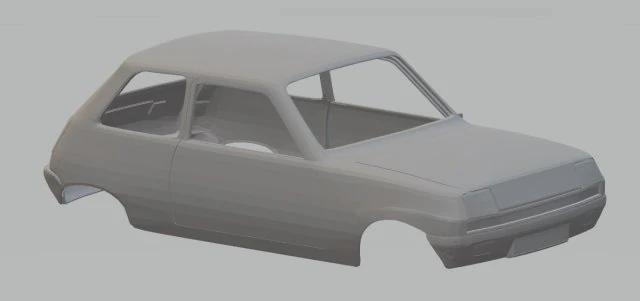 renault 5 printable body car 3D Print Model .c4d .max .obj .3ds .fbx .stl .blend 