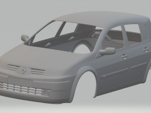 renault megane printable body car 3D Baskı Modeli