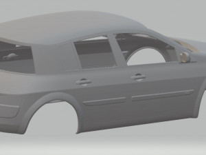 renault megane printable body car 3D Baskı Modeli