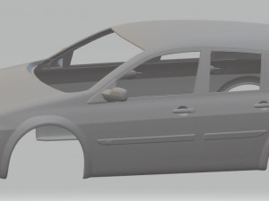 renault megane printable body car 3D Baskı Modeli