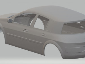 renault megane printable body car 3D Baskı Modeli