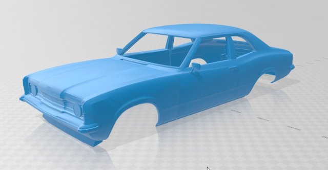 cortina mk3 coupe printable body car Modello di stampa 3D .c4d .max .obj .3ds .fbx .stl .blend 