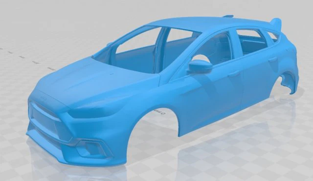 focus rs printable body car 3D Print Model .c4d .max .obj .3ds .fbx .stl .blend 
