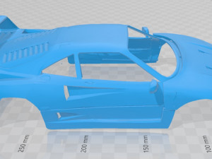 ferrari f 40 printable body car Modelo de Impressão 3D