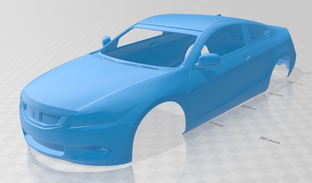 honda accord coupe printable body car 3D Print Model .c4d .max .obj .3ds .fbx .stl .blend 