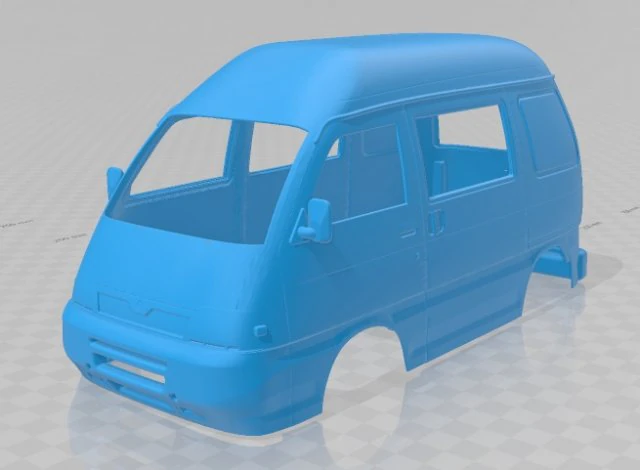 piaggio porter printable body van 3D Print Model .c4d .max .obj .3ds .fbx .stl .blend