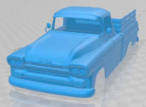 Chevrolet Apache 1959 Printable Body Car 3D Print Model .c4d .max .obj .3ds .fbx .stl .blend 