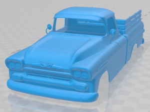 Chevrolet Apache 1959 Printable Body Car Modelo de impresión 3D