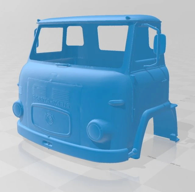 scania vabis lbs76 printable cabin truck 3D Print Model .c4d .max .obj .3ds .fbx .stl .blend 