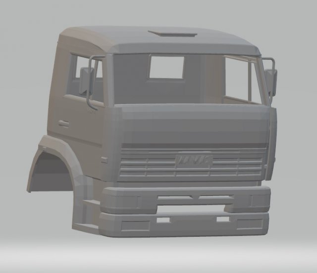 kamaz printable cabin truck 3D Принт Модель .c4d .max .obj .3ds .fbx .stl .blend 