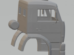 kamaz printable cabin truck 3D Принт Модель