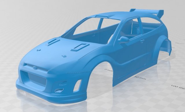 focus collin mcraes printable body car 3D-Druckmodell .c4d .max .obj .3ds .fbx .stl .blend 