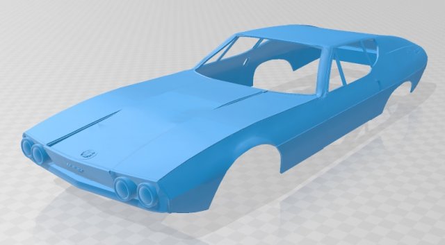 jaguar pirana bertone 1967 printable body car 3D 프린트 모델 .c4d .max .obj .3ds .fbx .stl .blend 
