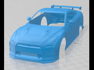 निसान जीटी-आर निस्मो 2015 प्रिंट करने योग्य बॉडी कार 3D प्रिंट मॉडल