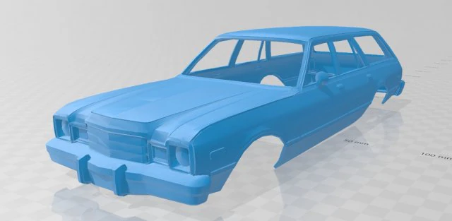 aspen wagon 1978 printable body car 3D Print Model .c4d .max .obj .3ds .fbx .stl .blend
