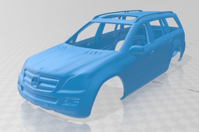 mercedes benz gl printable body car Modello di stampa 3D .c4d .max .obj .3ds .fbx .stl .blend 