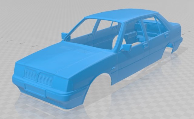 lancia prisma printable body car 3D 프린트 모델 .c4d .max .obj .3ds .fbx .stl .blend 