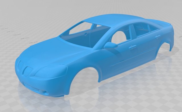 g6 printable body car 3D 打印模型 .c4d .max .obj .3ds .fbx .stl .blend 