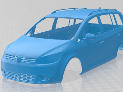Volkswagen Touran 2011 Printable Body Car Model Cetak 3D
