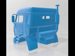 kamaz 45142 printable cabin truck 3D Print Model