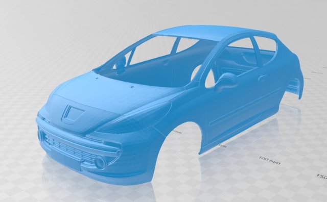 peugeot 308 3D Print Model in Vehicle 3DExport