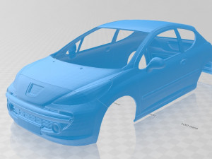 peugeot 207 printable body car 3D Print Model