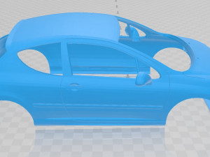peugeot 207 printable body car Modelo de Impressão 3D
