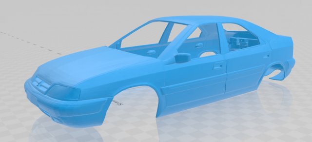 citroen xantia printable body car 3D प्रिंट मॉडल .c4d .max .obj .3ds .fbx .stl .blend 