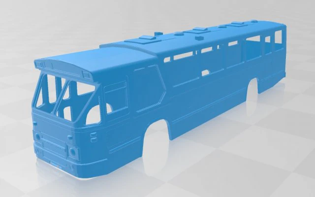 daf mb 200 printable body bus 3D Print Model .c4d .max .obj .3ds .fbx .stl .blend 