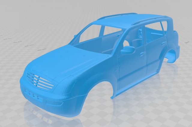 ssangyong rexton printable body car 3D 프린트 모델 .c4d .max .obj .3ds .fbx .stl .blend 