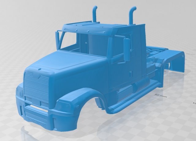 tractor trailer printable truck 3D Print Model .c4d .max .obj .3ds .fbx .stl .blend 