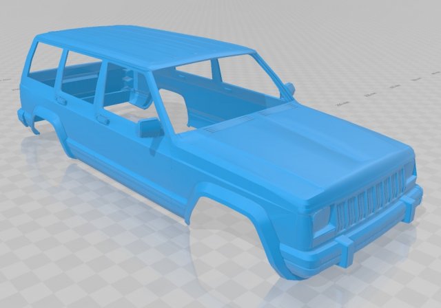 jeep cherokee 1990 printable body car 3D Print Model .c4d .max .obj .3ds .fbx .stl .blend 