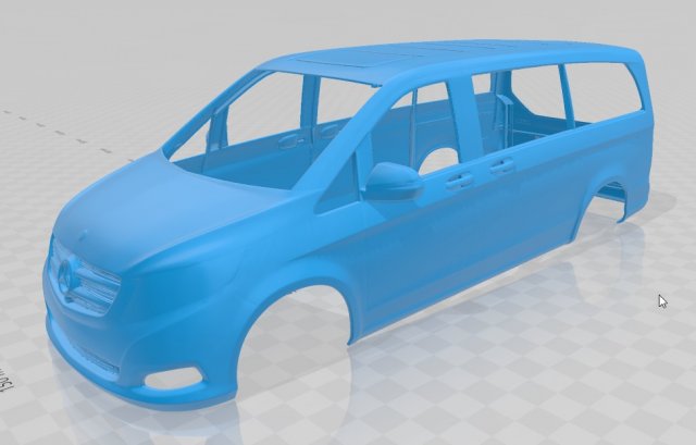 mercedes benz v 250 printable body van Modello di stampa 3D .c4d .max .obj .3ds .fbx .stl .blend 