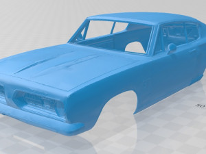 plymouth barracuda 1968 printable body car 3D Print Model