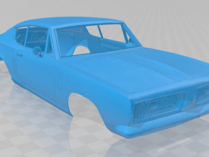 plymouth barracuda 1968 printable body car 3D Принт Модель
