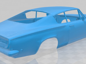 plymouth barracuda 1968 printable body car 3D Принт Модель